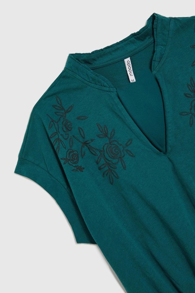 WOMEN'S TSHIRT L-TS-4653 D.GREEN