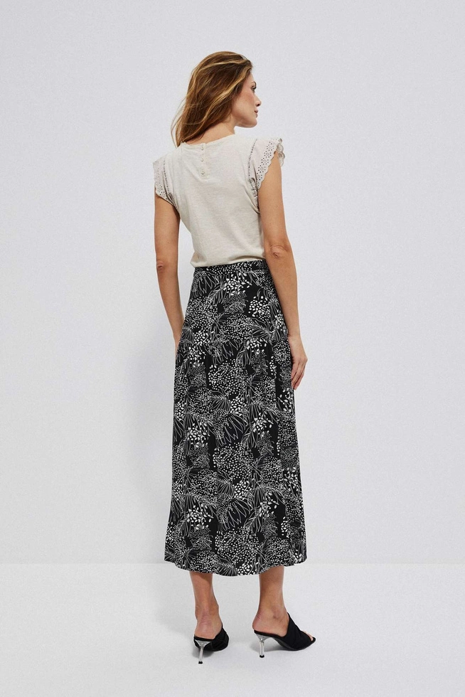 Patterned viscose skirt