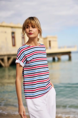 WOMEN'S TSHIRT L-TS-4642 NAVY-set