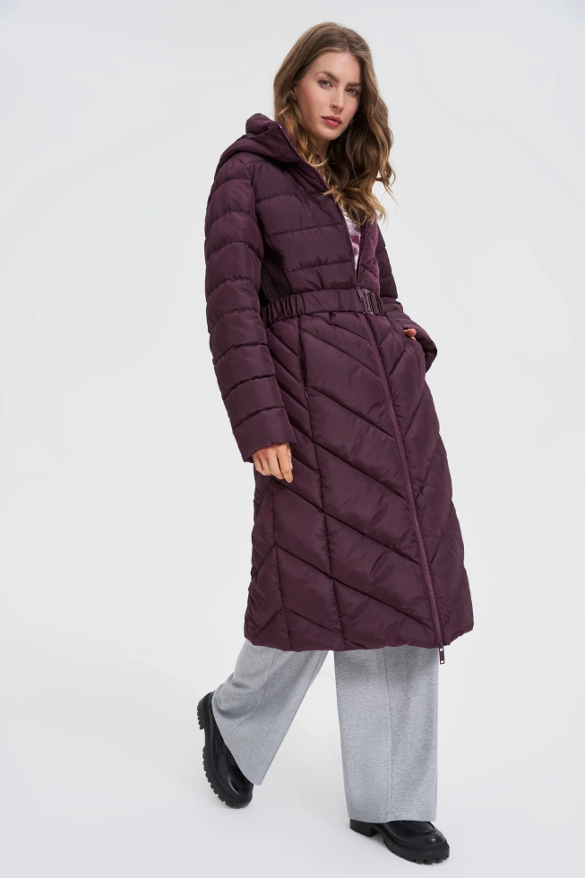 WOMEN'S JACKETS Z-KU-4811 BURGUNDY
