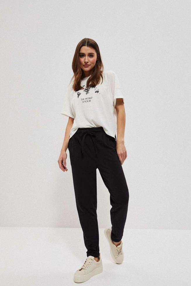 Cotton blouse with a print