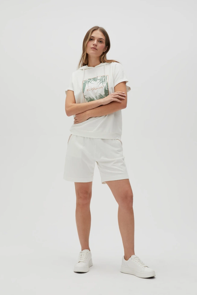 WOMEN'S SHORTS L-SH-4604 OFF WHITE-set