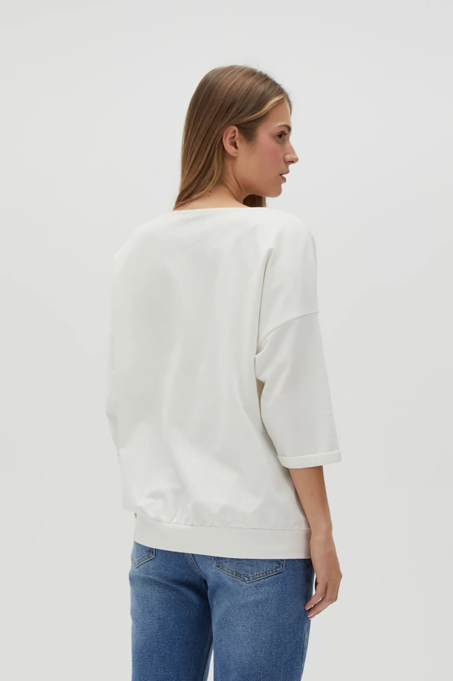 WOMEN'S SWEATSHIRT L-BL-4600 OFF WHITE-set