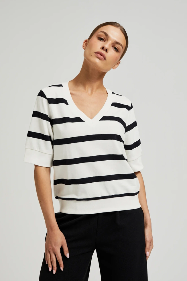 BLUZA DAMSKA Z-BL-4510 BLACK_OFF WHITE