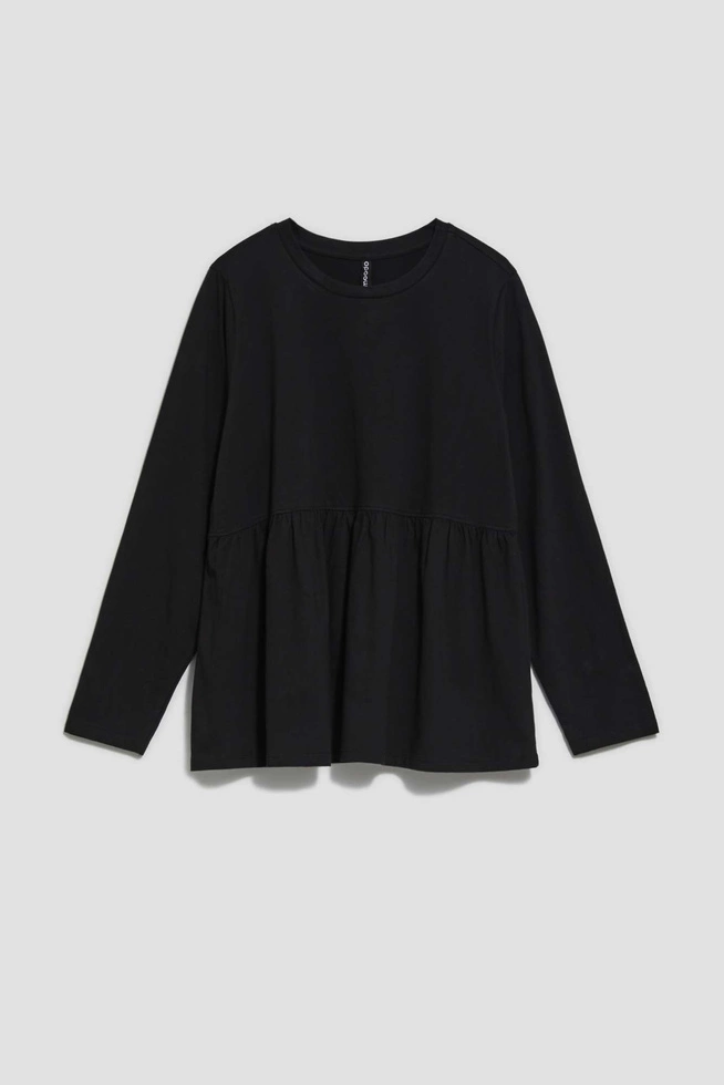 Cotton blouse with a frill