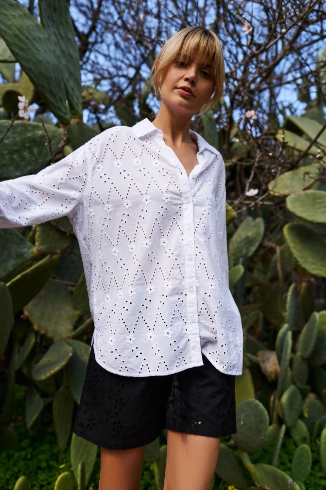 WOMEN'S SHIRT L-KO-4660 WHITE-set