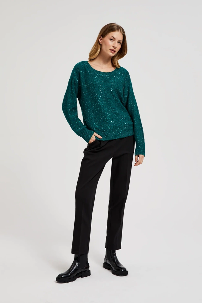 WOMEN'S SWEATER Z-SW-4557 D.GREEN