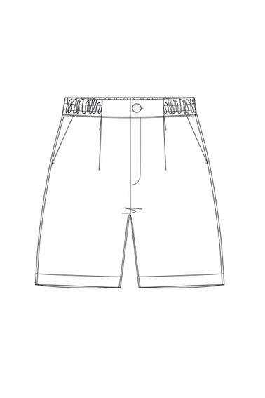 WOMEN'S SHORTS L-SH-4619 WHITE