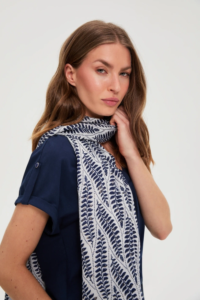 WOMEN'S SCARF L-SZ-4936 NAVY