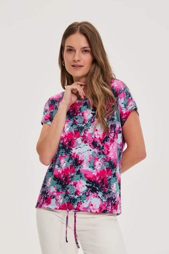KOSZULKA DAMSKA L-TS-4695 FUCHSIA