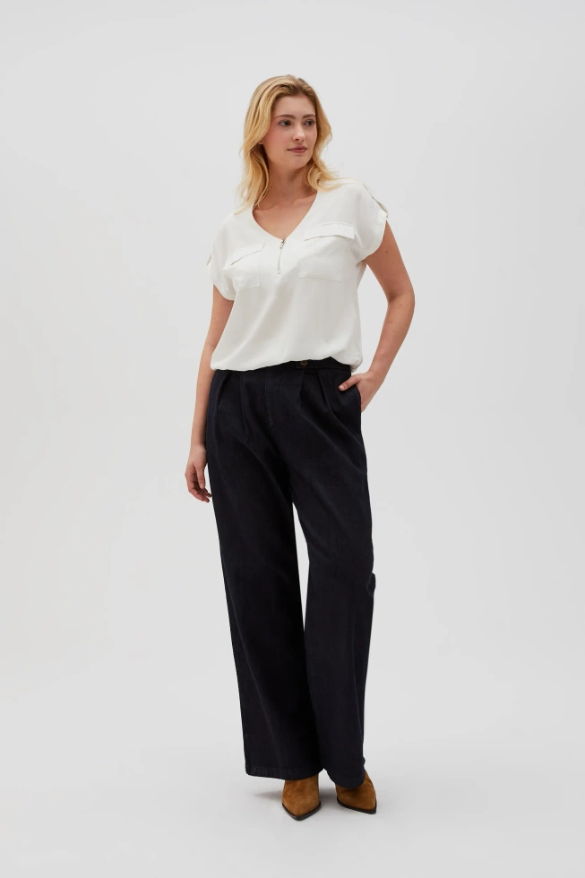 WOMEN'S SHIRT L-KO-4606 OFF WHITE