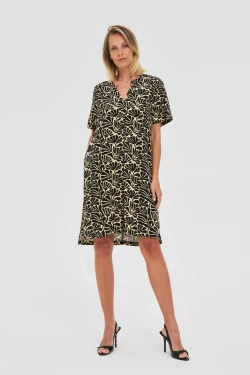 WOMEN'S DRESS L-SU-4649 BLACK