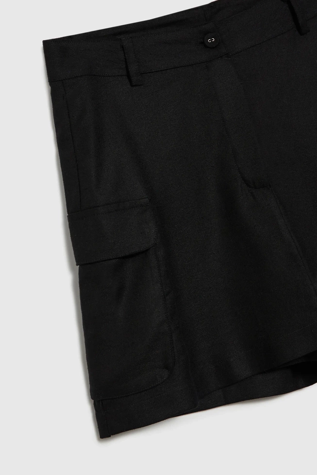 WOMEN'S SHORTS L-SH-4611 BLACK-set