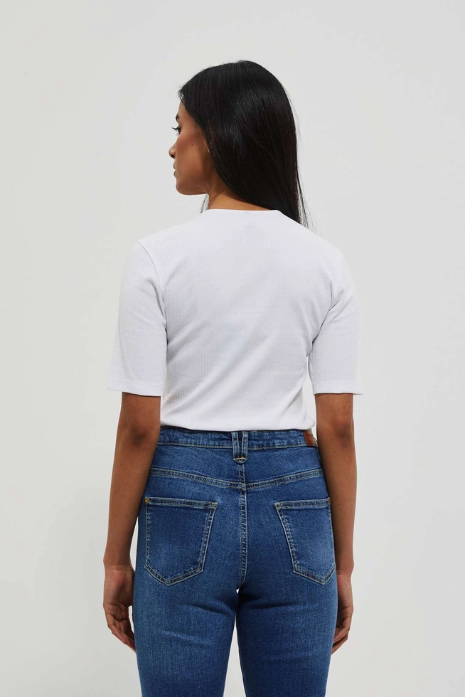 LADIES TSHIRT L-TS-4084 WHITE