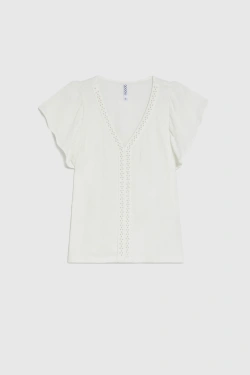 KOSZULKA DAMSKA L-TS-4964 OFF WHITE