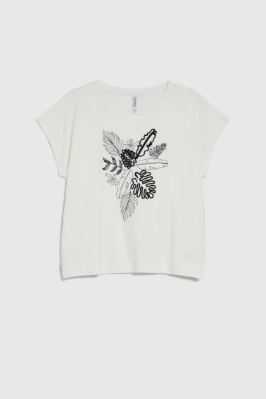 WOMEN'S TSHIRT L-TS-4987 OFF WHITE-set