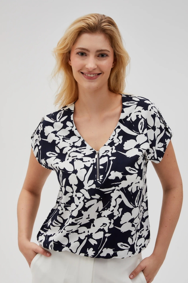 WOMEN'S SHIRT L-KO-4618 NAVY-set