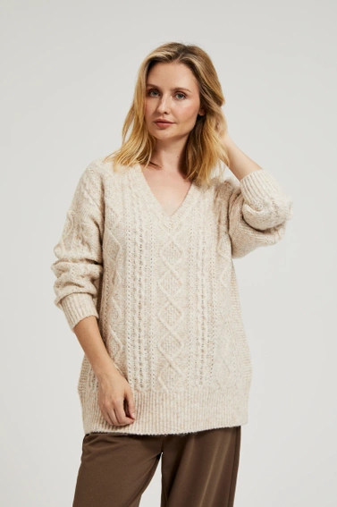 WOMEN'S SWEATER Z-SW-4536 L.BEIGE MEL