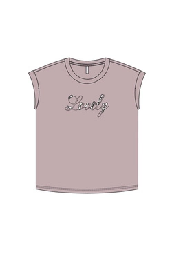 WOMEN'S TSHIRT L-TS-4931 DUSTY PINK-set