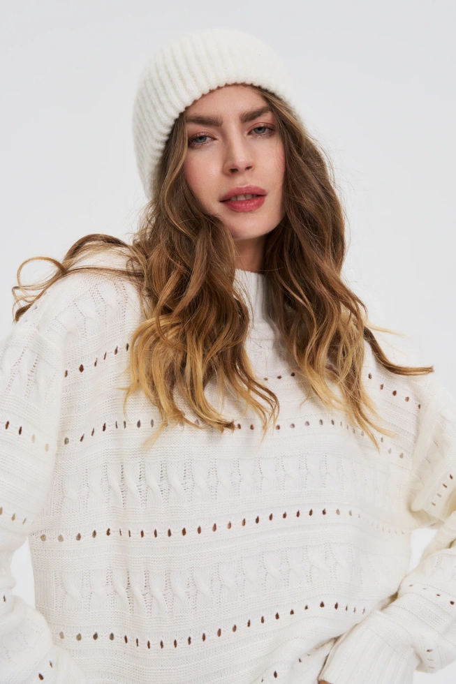 WOMEN'S HAT Z-CZ-4806 OFF WHITE-set