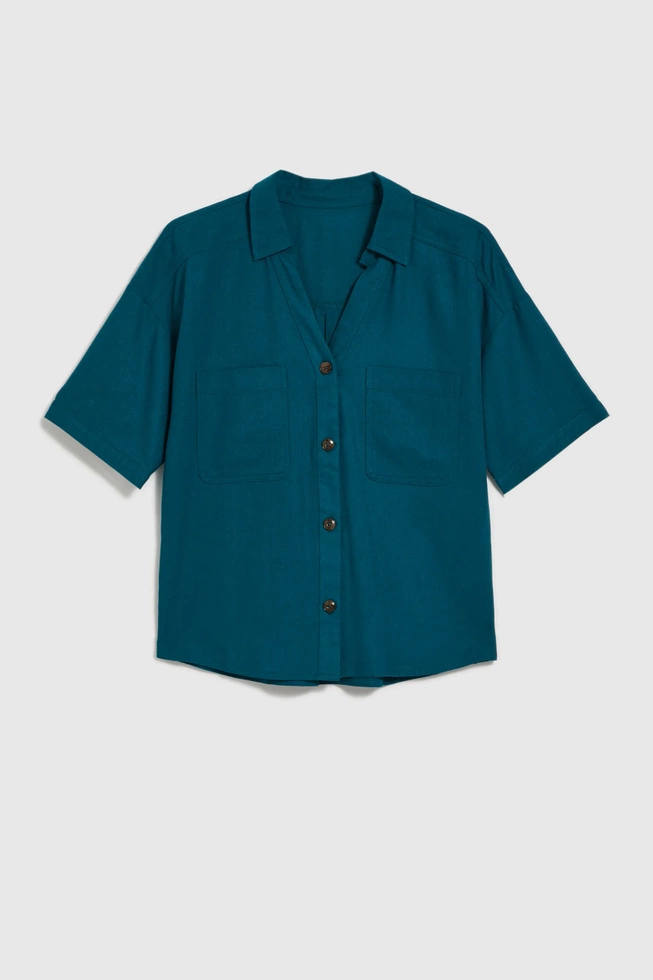 WOMEN'S SHIRT L-KO-4644 D.GREEN-set