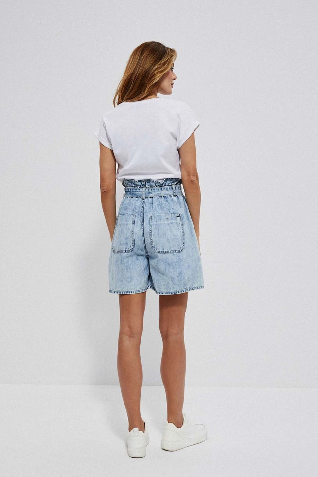 Blouse with a metallic print