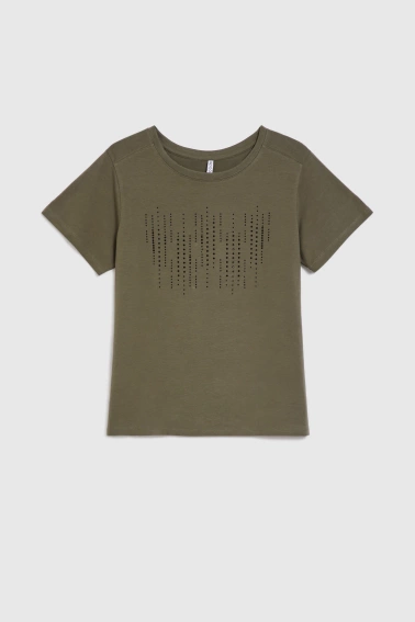 WOMEN'S TSHIRT L-TS-4922 D.OLIVE-set