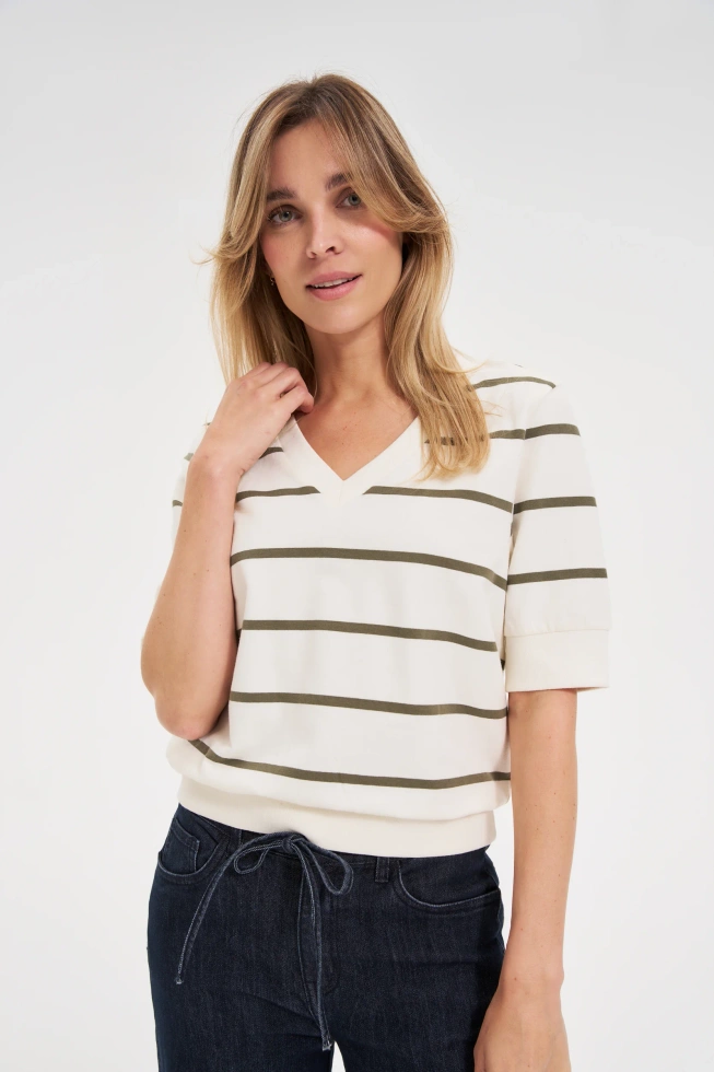 BLUZA DAMSKA Z-BL-4808 OFF WHITE_OLIVE