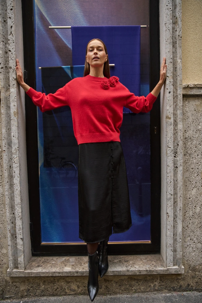 SWETER DAMSKI Z-SW-4883 RED-pakiet