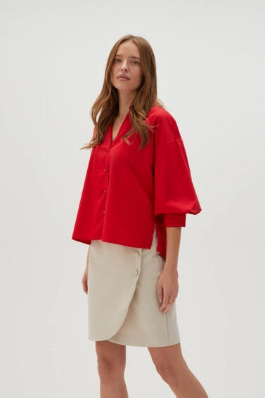 WOMEN'S SHIRT L-KO-4614 RED