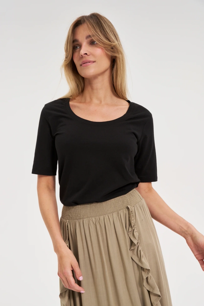 WOMEN'S TSHIRT L-TS-4662 BLACK