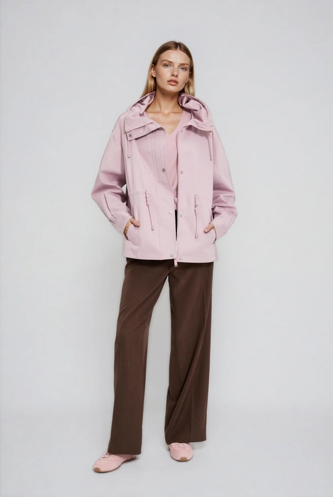 WOMEN'S JACKETS L-KU-4915 DUSTY PINK