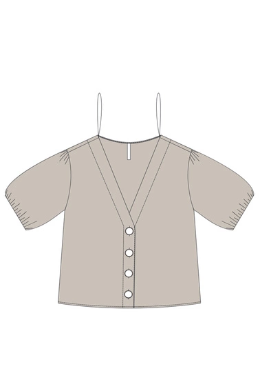 WOMEN'S SHIRT L-KO-4648 L.BEIGE