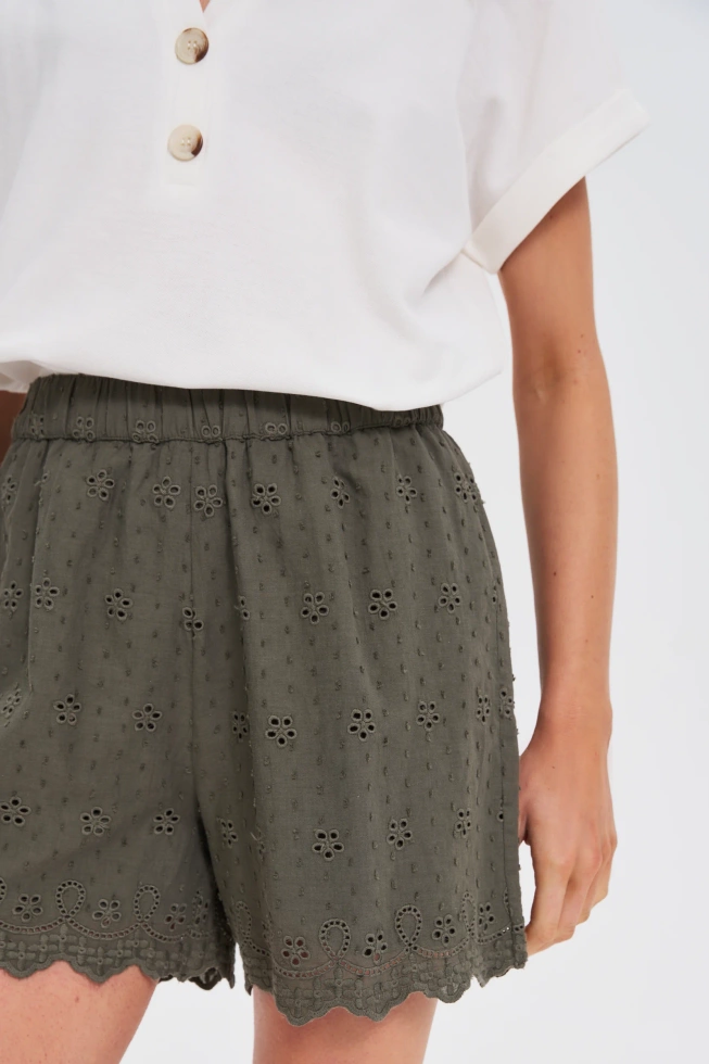 WOMEN'S SHORTS L-SH-4618 OLIVE