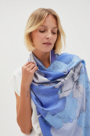 WOMEN'S SCARF L-SZ-4625 BLUE