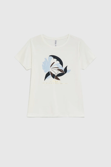 WOMEN'S TSHIRT L-TS-5003 OFF WHITE