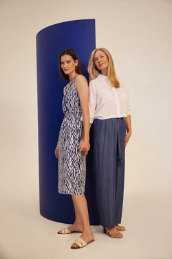 WOMEN'S DRESS L-SU-4658 BLUE