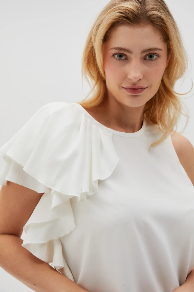 KOSZULA DAMSKA L-KO-4632 OFF WHITE
