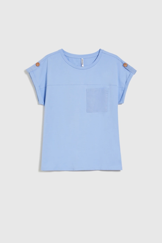 KOSZULKA DAMSKA L-TS-4706 L.BLUE