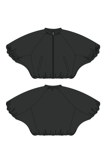 WOMEN'S JACKETS L-KU-4918 BLACK-set