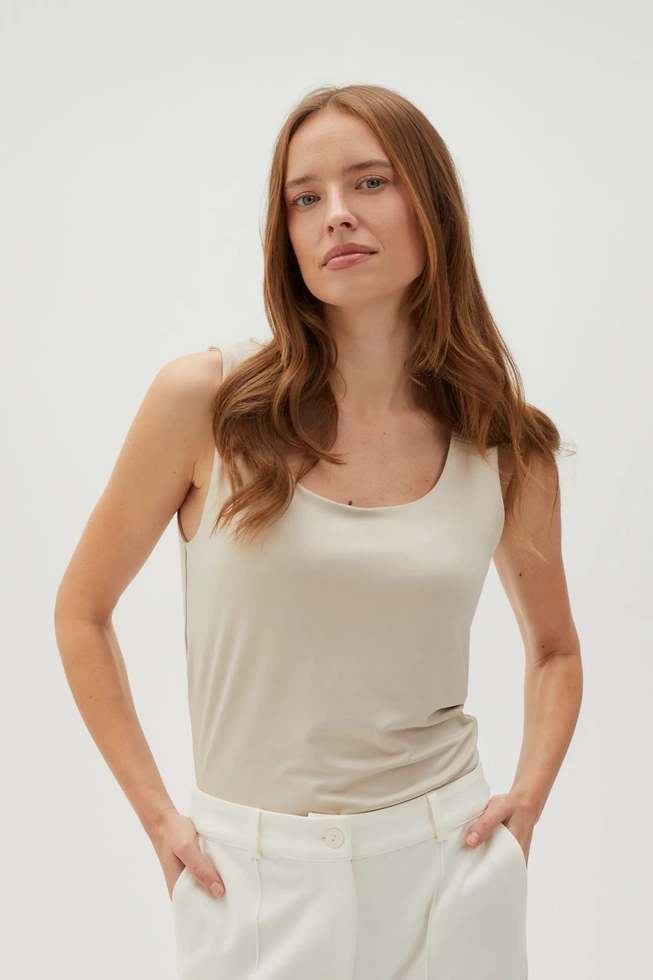 WOMEN'S TOP L-TS-4606 L.BEIGE