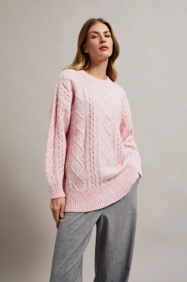 WOMEN'S SWEATER Z-SW-4517 L.PINK MEL