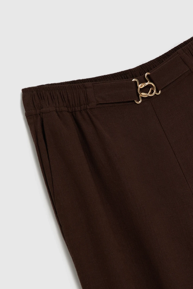 SPODNIE DAMSKIE L-SP-4922 D.BROWN