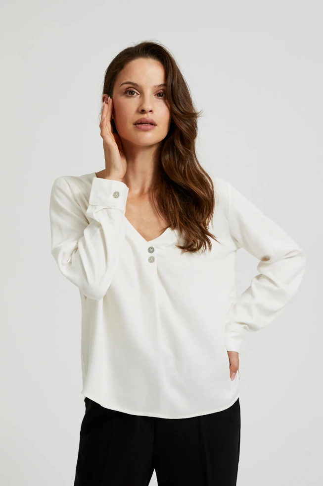 WOMEN'S SHIRT Z-KO-4512 OFF WHITE