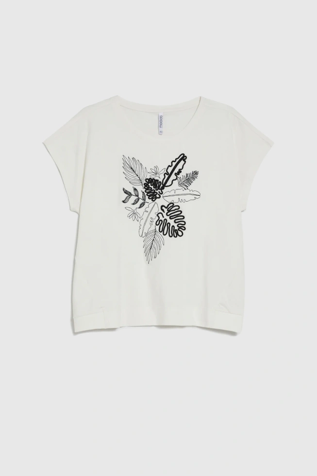 WOMEN'S TSHIRT L-TS-4987 OFF WHITE-set