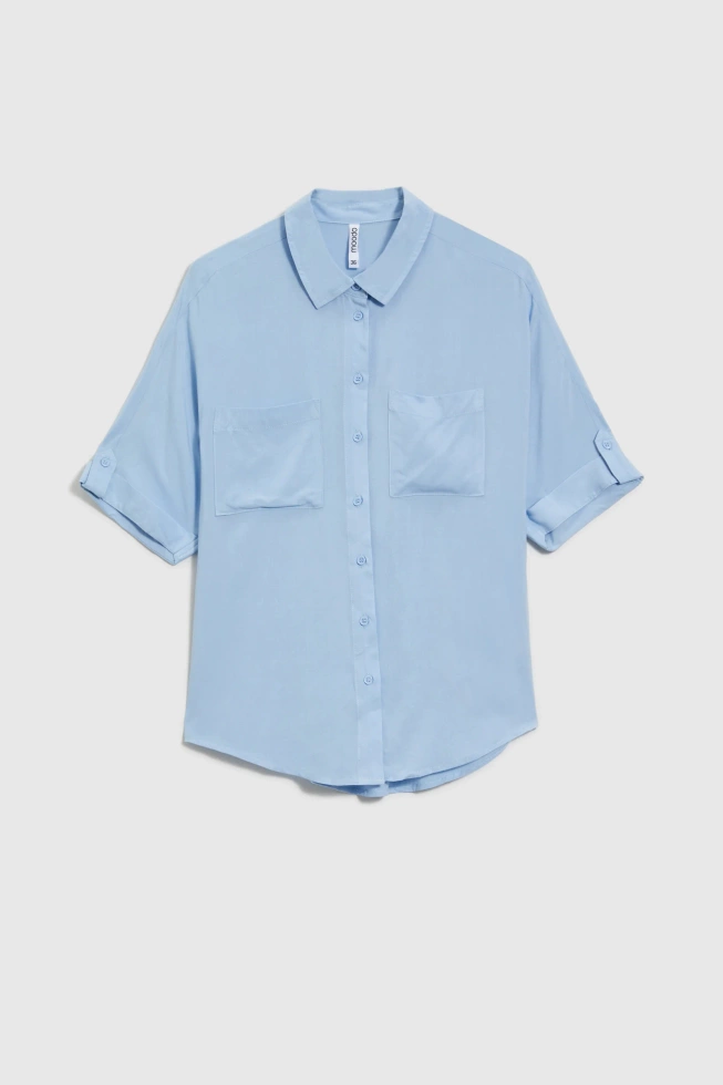 WOMEN'S SHIRT L-KO-4624 L.BLUE