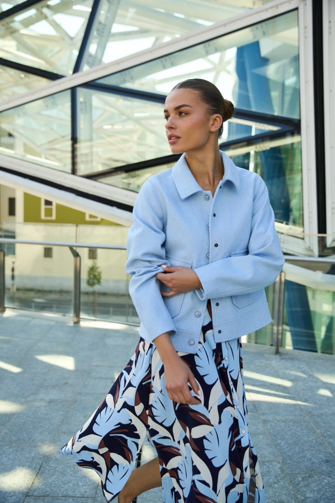 WOMEN'S JACKETS L-KU-4902 BLUE