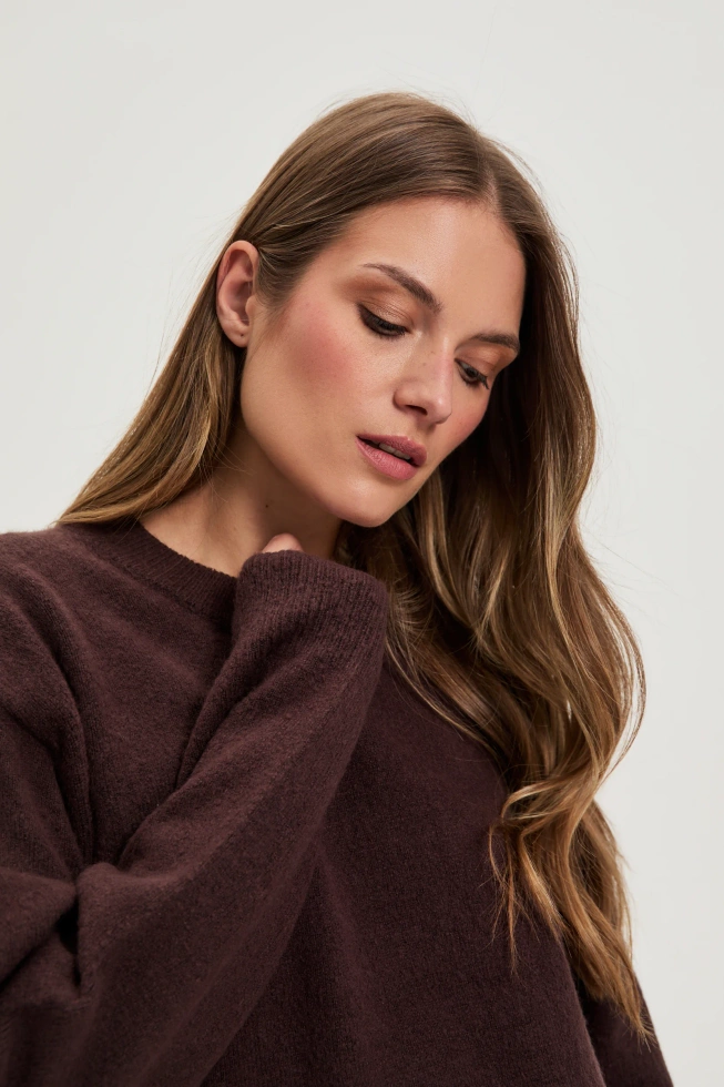 WOMEN'S SWEATER Z-SW-4879 BROWN