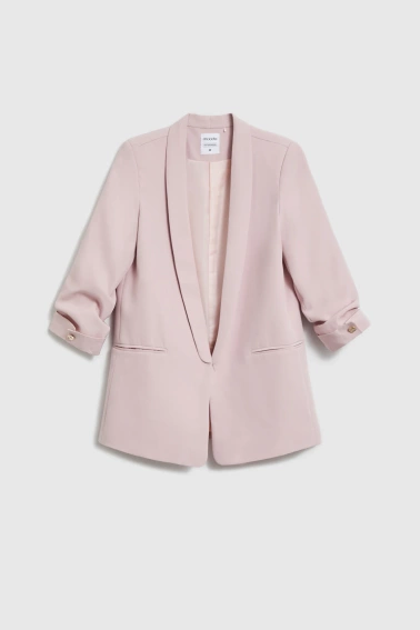 WOMEN'S BLAZER L-MR-4923 DUSTY PINK-set