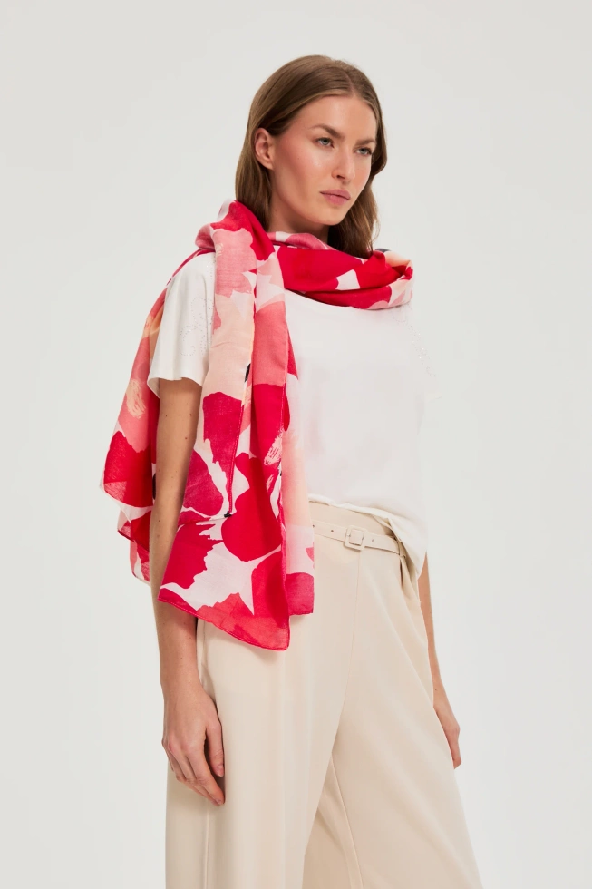 WOMEN'S SCARF L-SZ-4926 RED